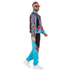 Outlet Wilbers Karnaval B.V. 80'er Neon Skidragt Herre Kostume