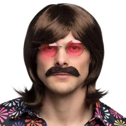 Boland Party Partners B.V. 70'er Paryk med Moustache - Parykker