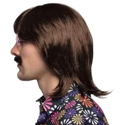 Boland Party Partners B.V. 70'er Paryk med Moustache - Parykker