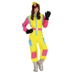 Clearance Fiestas Guirca, S.L 80'er Skidragt Lyserød/Gul Dame Kostume