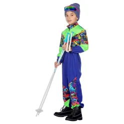 Online Wilbers Karnaval B.V. 80'er Skidragts Blå/Grøn Børnekostume