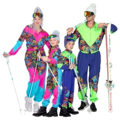 Outlet Wilbers Karnaval B.V. 80'er Skidragts Lyserød/Blå Børnekostume