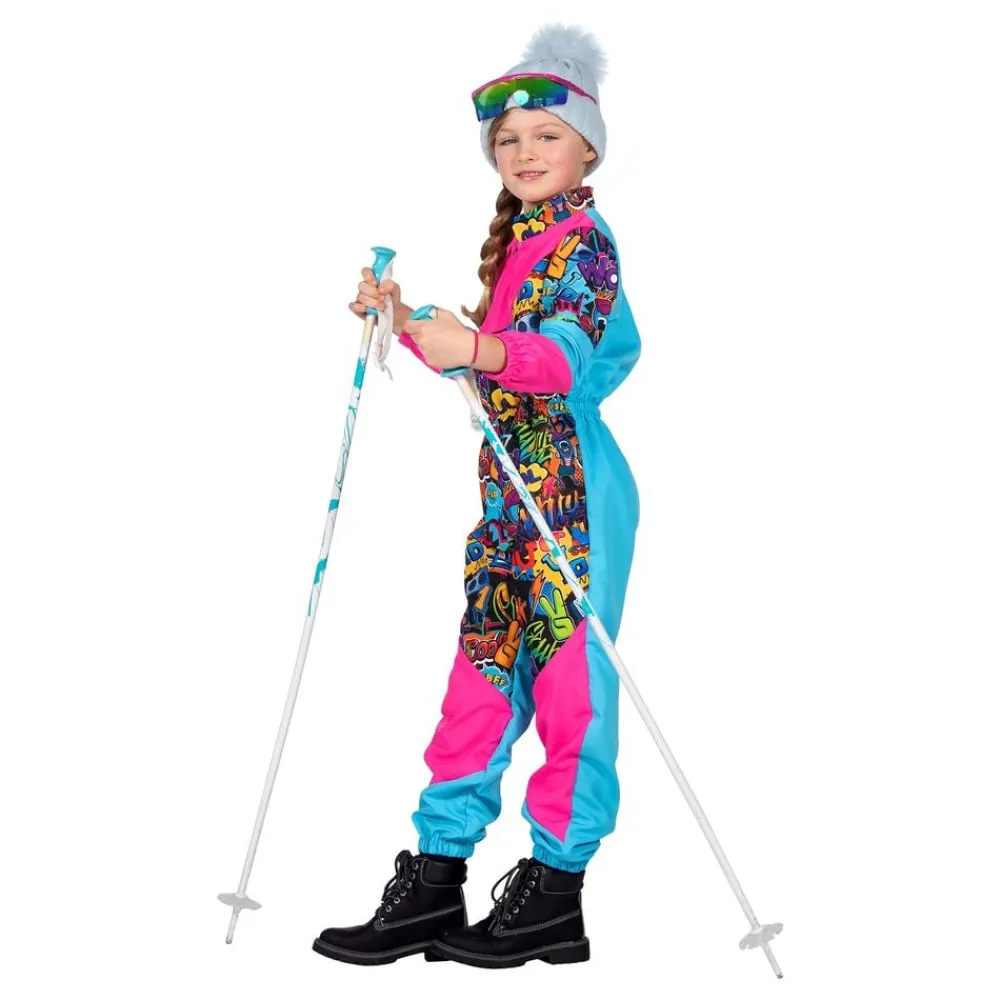 Outlet Wilbers Karnaval B.V. 80'er Skidragts Lyserød/Blå Børnekostume
