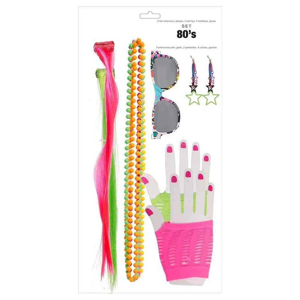 Fiestas Guirca, S.L 80'er Tilbehørssæt - Tilbehør|Accessories