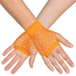 Boland Party Partners B.V. 80’er UV Fingerløse Nethandsker Korte Neonorange
