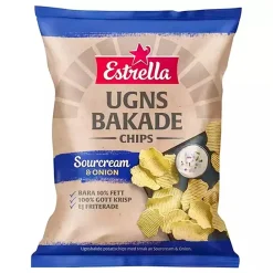 ERT Godis AB Estrella Sourcream & Onion Ovnbagte Chips - Snacks