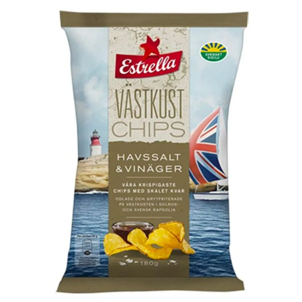 Best ERT Godis AB Estrella Västkustchips Havsalt Vineddike