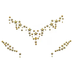 Leg Avenue Europe Face Jewels med Guldstjerner - Tøj|Accessories