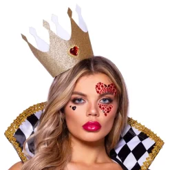 Leg Avenue Europe Face Jewels Queen of Hearts Deluxe - Tilbehør|Accessories