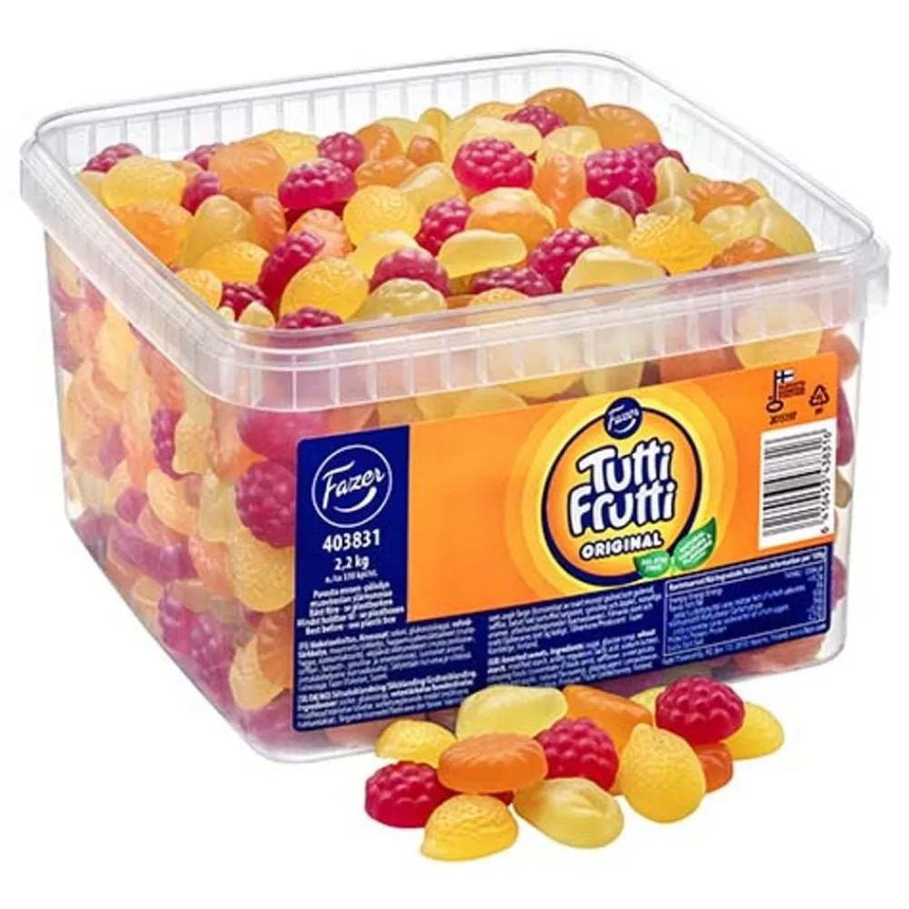 ERT Godis AB Fazer Tutti Frutti Original Løs vægt i Beholder - Slik
