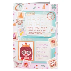 Clearance Kidek AB Fødselsdagskort Passport Birthday