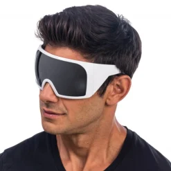 CHAKS Festivalbriller Cyber Hvid med Spejlvisir - Tøj|Accessories
