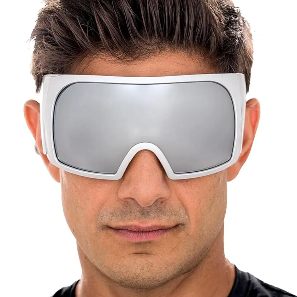 Sale CHAKS Festivalbriller Cyber Silver med Spejlvisir