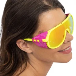 CHAKS Festivalbriller Retro Rave Gul/Lyserød - Tøj|Accessories