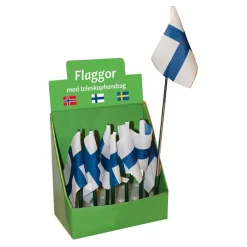 Inter Agenturer AB Finsk Flag med Teleskophåndtag - Hobby & Fritid|Flag