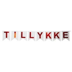 Outlet Hisab/Joker Company AB Flag Banner Tillykke Rød