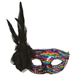 Discount Fiestas Guirca, S.L Flerfarvet Ansigtsmaske med Fjer