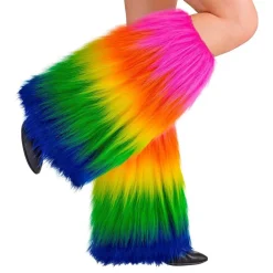 Hot Widmann S.r.l. Fluffy Regnbuefarvede Benvarmere Deluxe