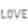 PartyDeco sp. z o.o. Foil Balloon Love Sølv - Oppyntning|Balloner
