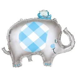 Clearance Unique UK Inc t/as Unique Party Folieballon Baby Shower Blå Elefant