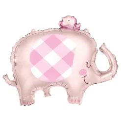 Clearance Unique UK Inc t/as Unique Party Folieballon Baby Shower Lyserød Elefant