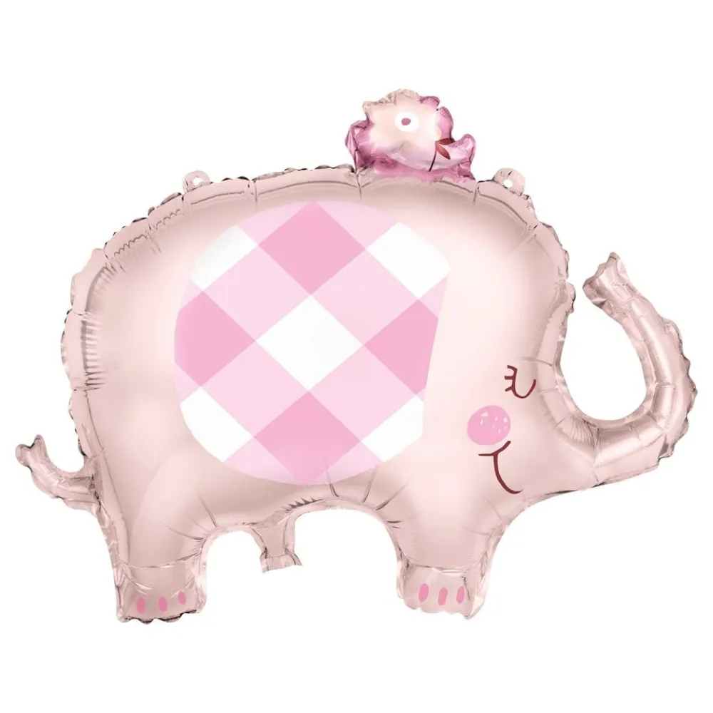 Clearance Unique UK Inc t/as Unique Party Folieballon Baby Shower Lyserød Elefant