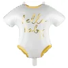 Sale PartyDeco sp. z o.o. Folieballon Baby Sparkedragt Hvid/Guld