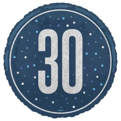 Sale Unique UK Inc t/as Unique Party Folieballon 30 Blå/Sølv