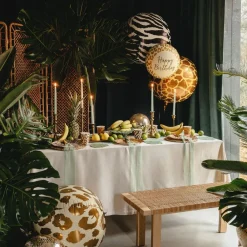 Best PartyDeco sp. z o.o. Folieballon Bold Leopardmønster Stor