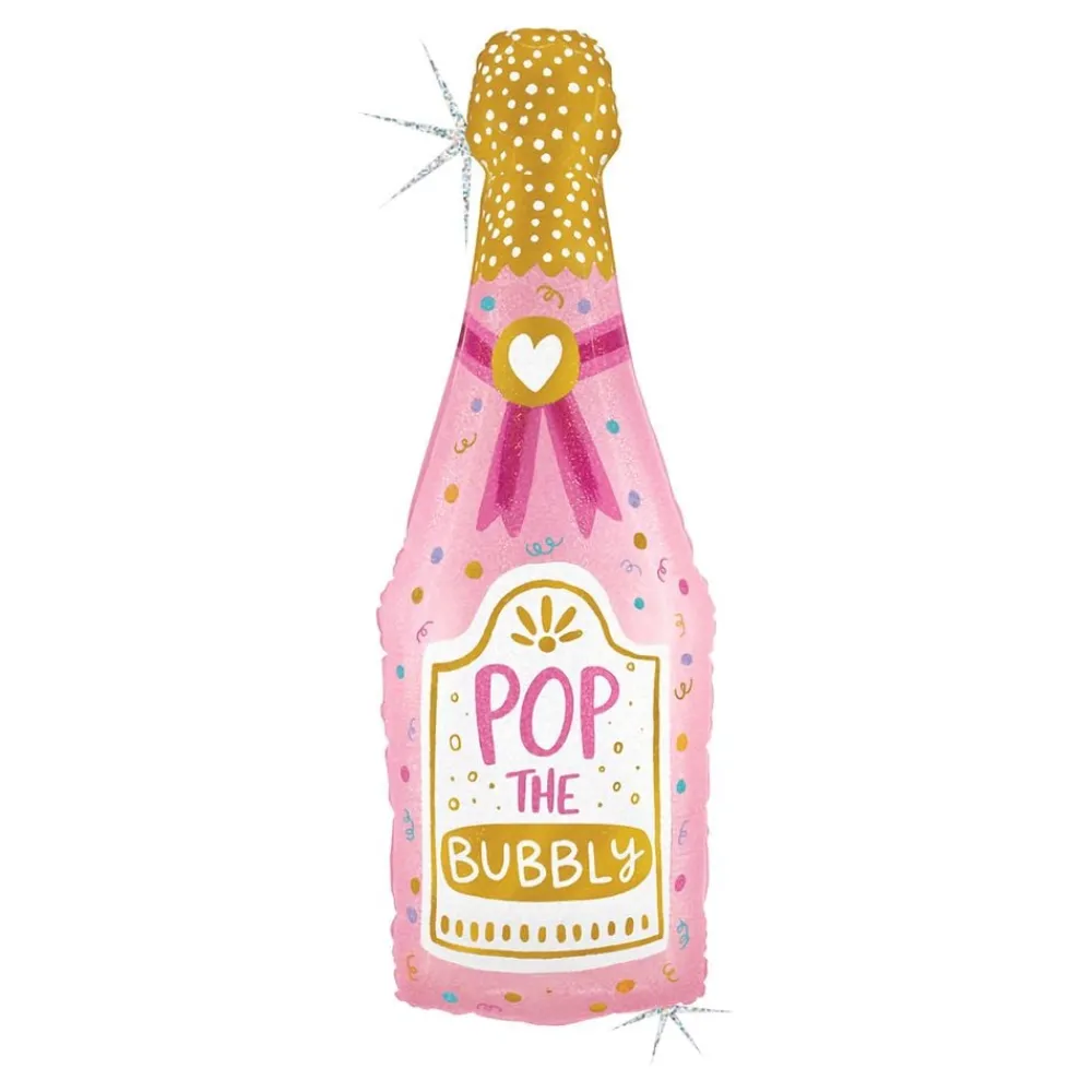 Online Ballongkungen AB Folieballon Bubbly Champagneflaske