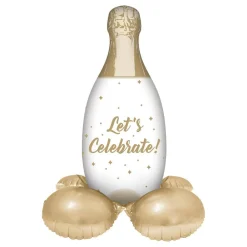 Folat B.V. Folieballon Champagneflaske med Base - Balloner