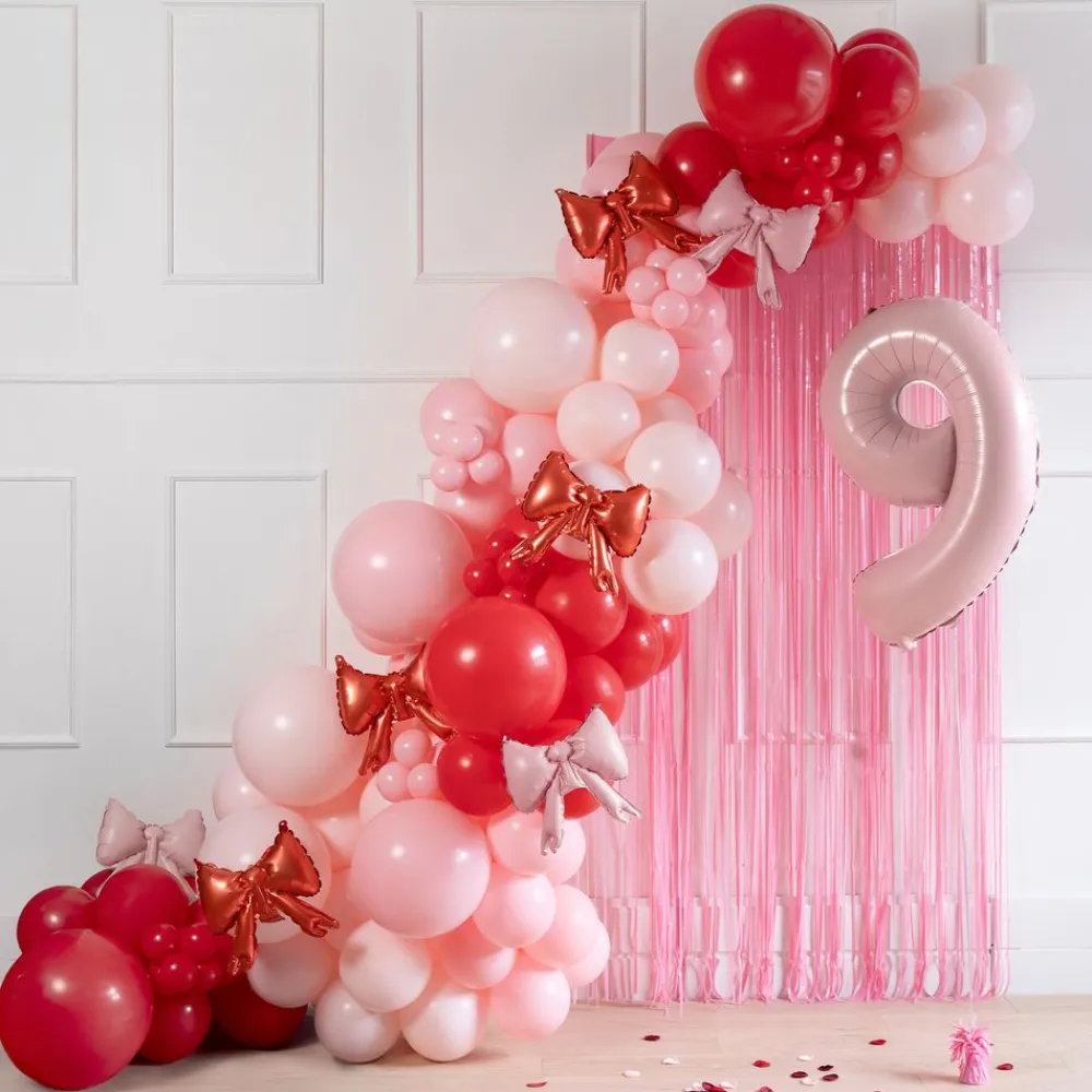 Clearance PartyDeco sp. z o.o. Folieballoner Sløjfer til Ballonbue Pudderrosa