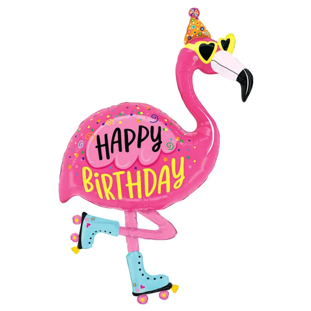 Ballongkungen AB Folieballon Flamingo Birthday - Balloner