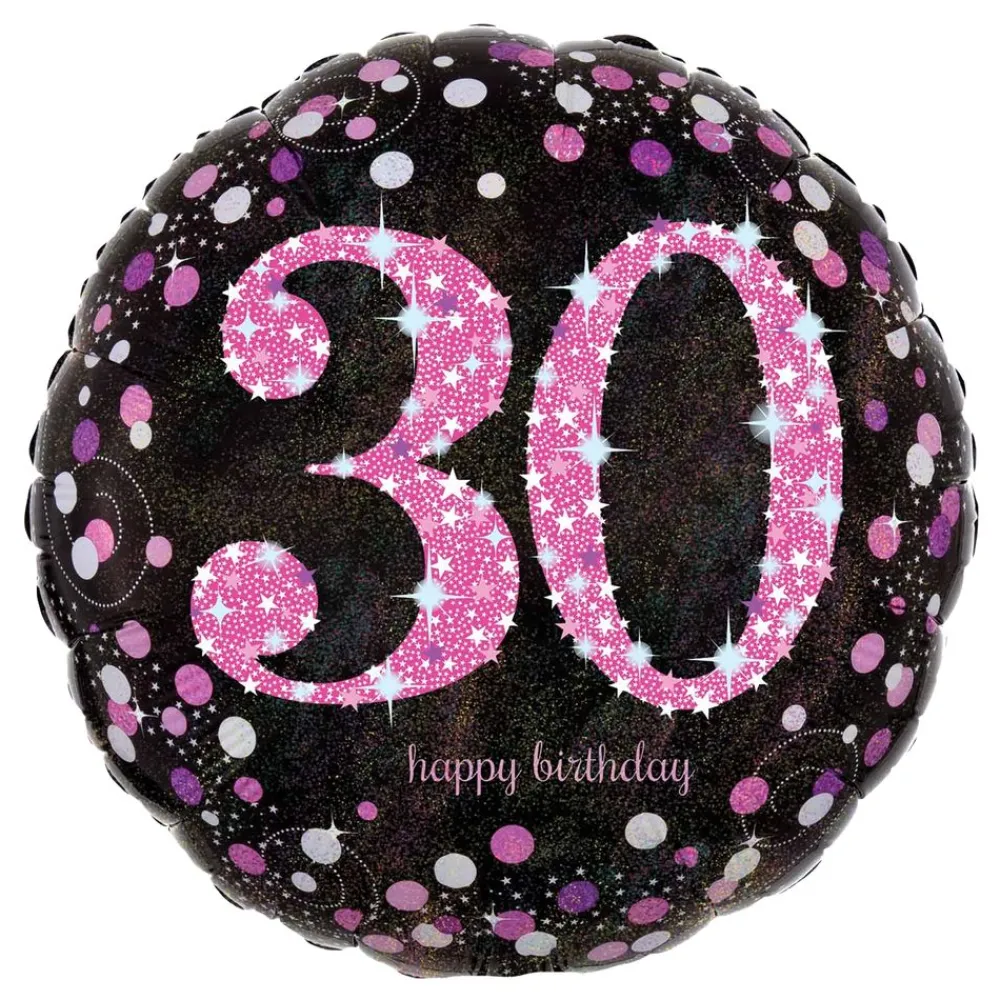 Best Reithmüller Europe GmbH Folieballon 30 Happy Birthday Lyserød Sparkling
