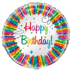 Unique UK Inc t/as Unique Party Folieballon Happy Birthday Regnbue