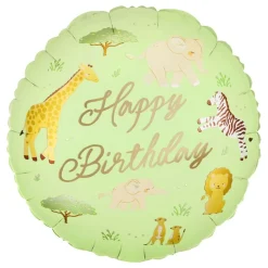 PartyDeco sp. z o.o. Folieballon Happy Birthday Safari Party - Balloner
