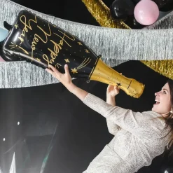 Best PartyDeco sp. z o.o. Folieballon Happy New Year Champagneflaske