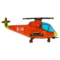 Online Ballongkungen AB Folieballon Helikopter Rød