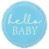 Unique UK Inc t/as Unique Party Folieballon Hello Baby Blå - Balloner