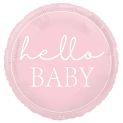 Unique UK Inc t/as Unique Party Folieballon Hello Baby Lyserød