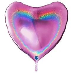 Ballongkungen AB Folieballon Hjerte Glitter Pink Stor - Balloner