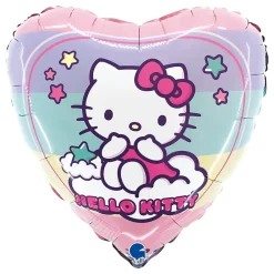Sale Ballongkungen AB Folieballon Hjerte Hello Kitty Rainbow