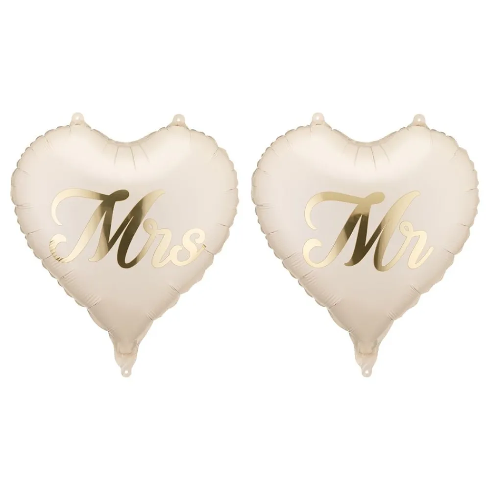 PartyDeco sp. z o.o. Folieballon Hjerte Mr & Mrs - Balloner