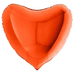 Ballongkungen AB Folieballon Hjerte Stor Orange - Balloner