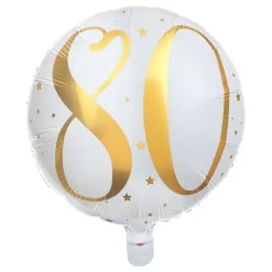 Santex Folieballon 80 Hvid/Guld