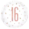 Unique UK Inc t/as Unique Party Folieballon 16 Hvid/Rosaguld Prikket - Balloner
