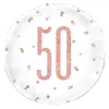 New Unique UK Inc t/as Unique Party Folieballon 50 Hvid/Rosaguld Prikket