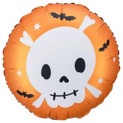 PartyDeco sp. z o.o. Folieballon Kranium Orange - Balloner
