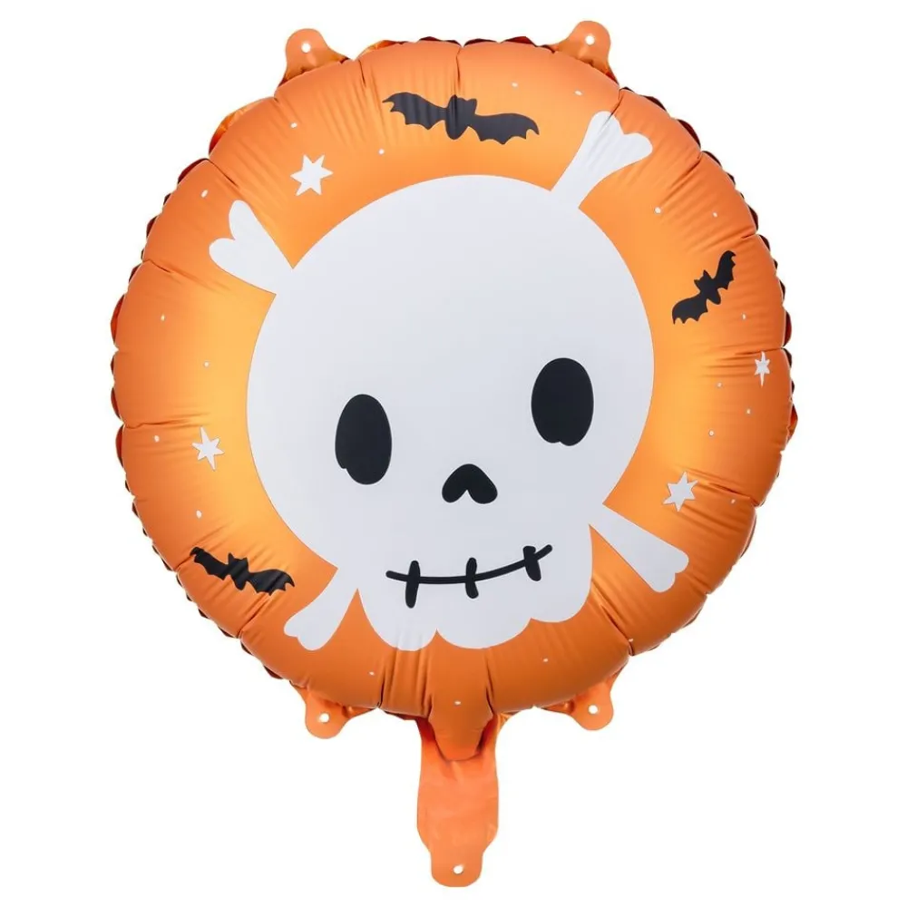 PartyDeco sp. z o.o. Folieballon Kranium Orange - Balloner
