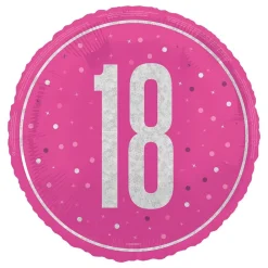 Discount Unique UK Inc t/as Unique Party Folieballon 18 Lyserød/Sølv